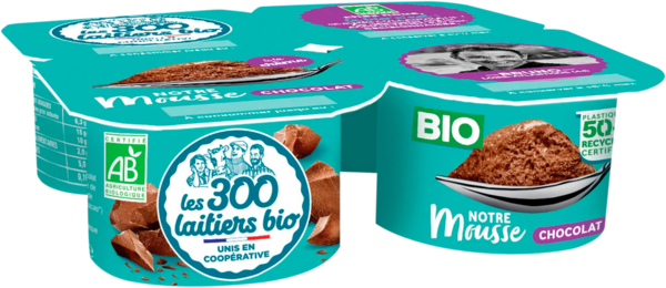 Mousse Au Chocolat Bio Les 300 Laitiers Bio