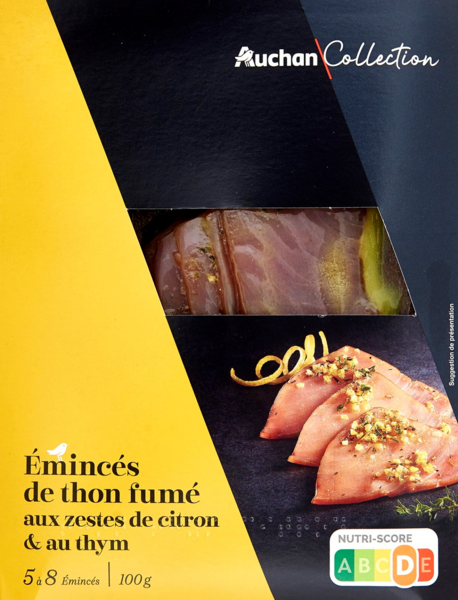 Émincés De Thon Fumé Aux Zestes De Citron Et Au Thym Auchan Collection