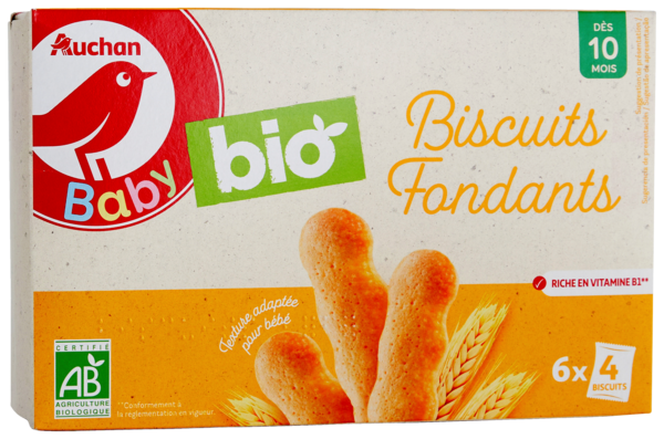 Biscuits Fondants Auchan Baby Bio