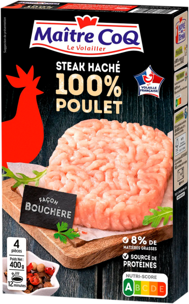 Steak Haché 100% Poulet Surgelé Maître Coq