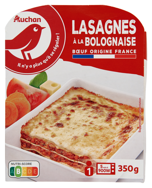 Lasagnes À La Bolognaise Auchan