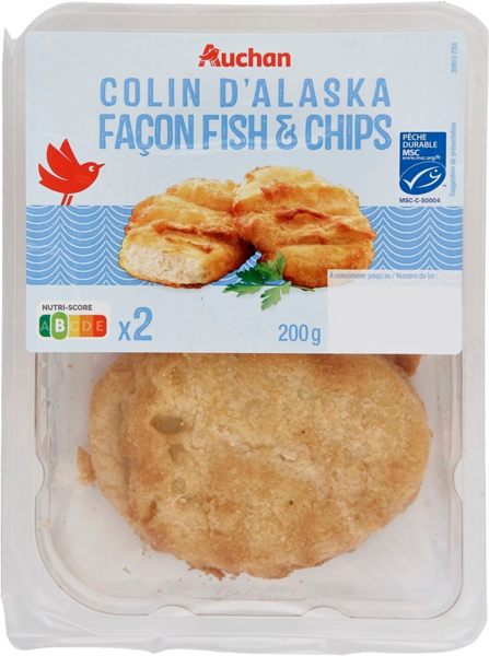 Colin D'alaska Façon Fish & Chips Auchan