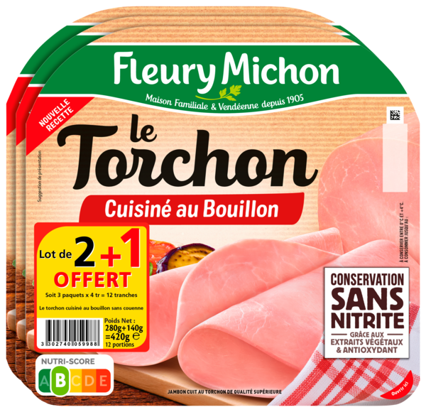 Jambon Le Torchon Fleury Michon