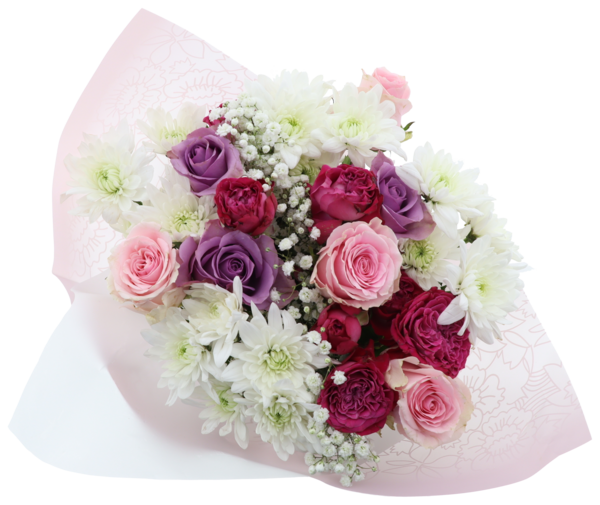 Bouquet Composé De Roses Et De Chrysanthèmes