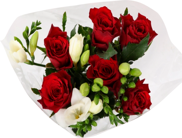 Bouquet Composé De Roses Et Freesias