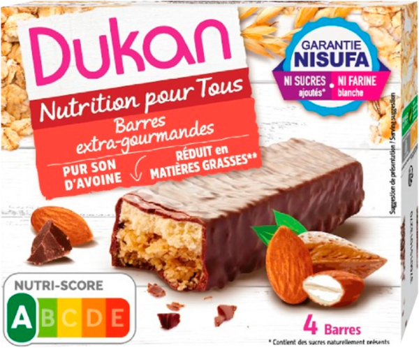 Barres Son Avoine Chocolat Sans Sucres Ajoutés Dukan