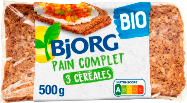 Pain Complet 3 Céréales Bio Bjorg