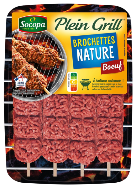 4 Brochettes De Bœuf Haché Plein Grill Socopa