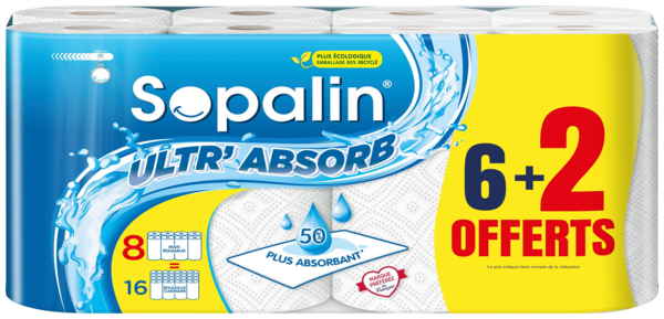 Essuie Tout Ultr' Absorb Blanc Sopalin