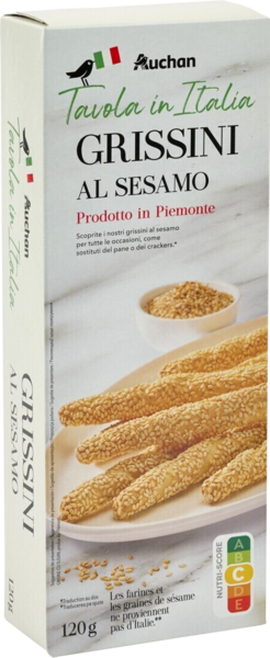 Gressins Au Sésame Auchan Tavola In Italia