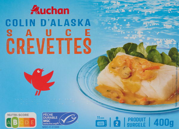 Colin D'alaska Sauce Crevettes Surgelé Auchan