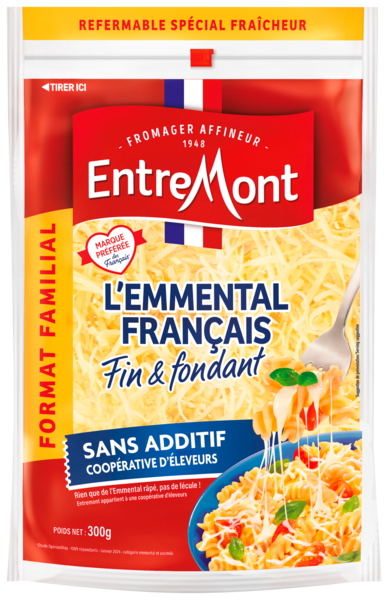 Emmental Râpé Fin Et Fondant Entremont