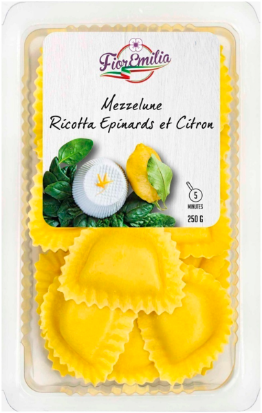 Mezzelune Ricotta Épinards Zestes De Citron Fioremilia