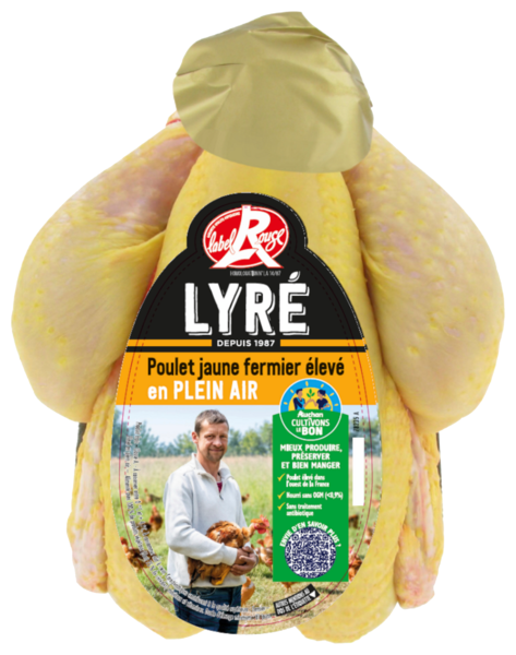 Poulet Fermier Lyré Label Rouge Filière Auchan "Cultivons Le Bon"
