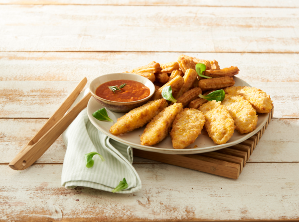 Poulet Croustillant Et Churros De Pommes De Terre