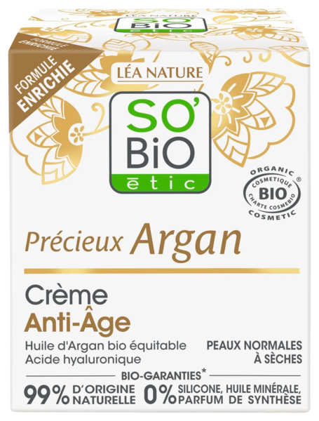 Crème Anti-Âge Bio Précieux Argan So'bio Étic