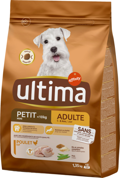 Croquettes Pour Petit Chien Adulte Au Bœuf Ultima
