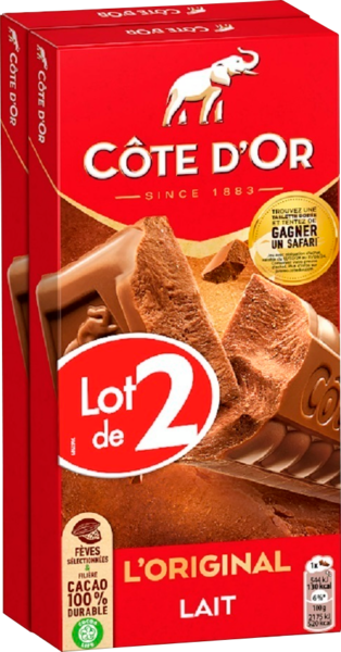 Tablettes De Chocolat Lait Côte D'or