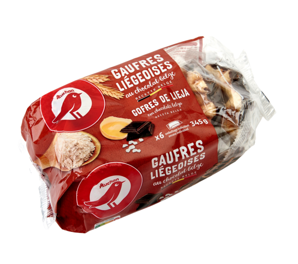 Gaufres Liégeoises Au Chocolat Belge Auchan