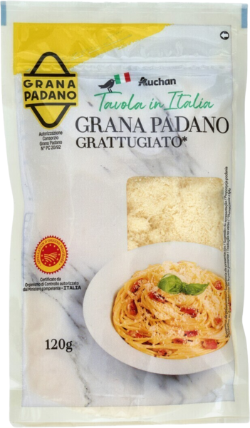 Grana Padano Râpé Aop Auchan Tavola In Italia