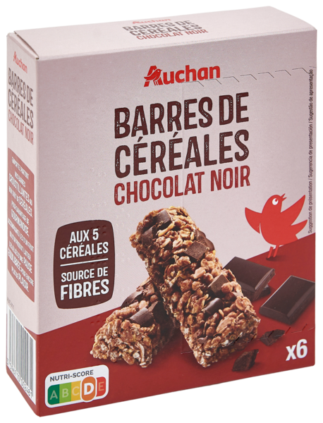 Barres De Céréales Chocolat Noir Auchan