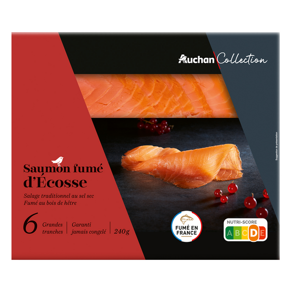 Saumon Fumé D'écosse Filière Auchan Collection "Cultivons Le Bon"
