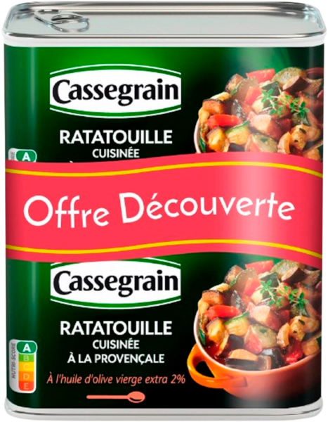 Ratatouille Cuisinée À La Provençale Cassegrain 
