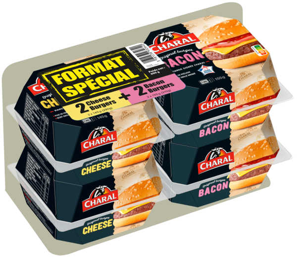 Lot De 2 Cheeseburgers Et 2 Baconburgers Charal