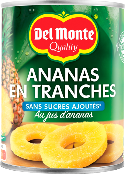 Ananas En Tranches Sans Sucres Ajoutés Del Monte