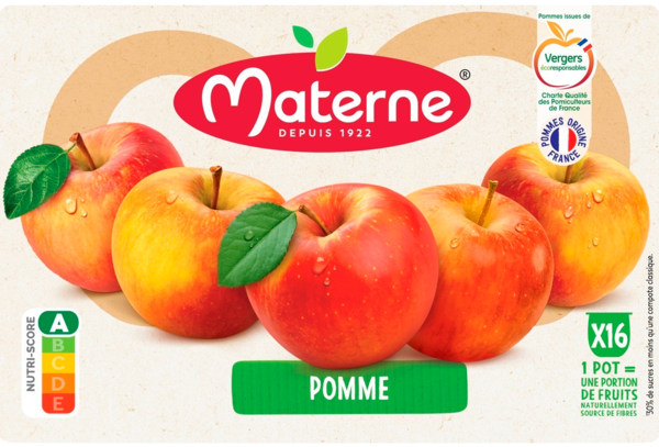 50% De Remise Immédiate Sur Le 2Ème Au Choix Sur La Gamme Des Compotes En Coupelles Materne