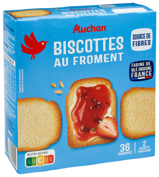 Biscottes Au Froment Auchan