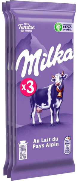 Tablettes De Chocolat Lait Milka