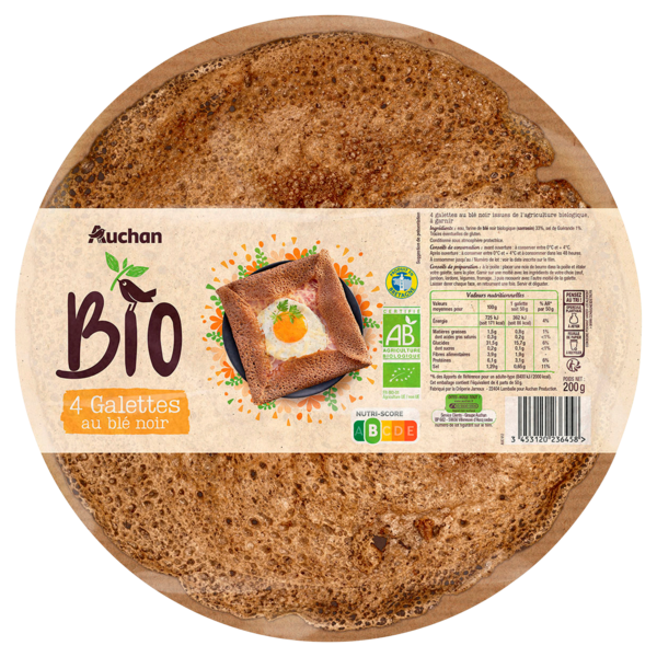 Galettes Au Blé Noir Auchan Bio