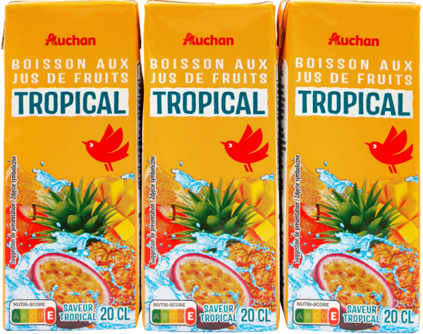 Briquettes De Jus Tropical Auchan