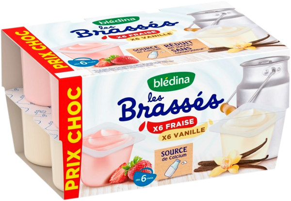 Les Brassés Fraise Vanille Blédina 