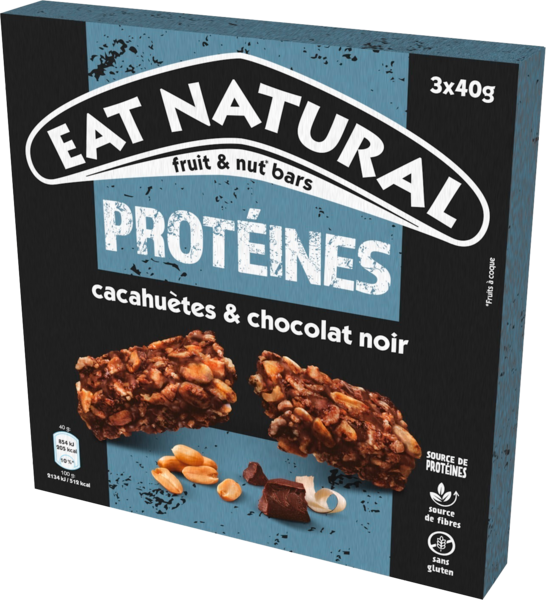 Barres Protéines Aux Cacahuètes Et Chocolat Noir Eat Natural