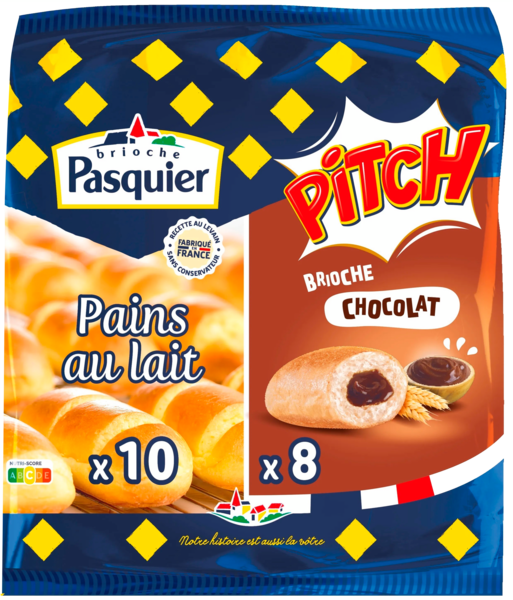 Pains Au Lait Et Brioches Pitch Fourrées Au Chocolat Pasquier