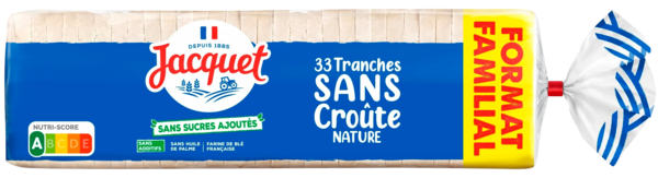 Pain De Mie Nature Sans Croûte Sans Sucres Ajoutés Jacquet
