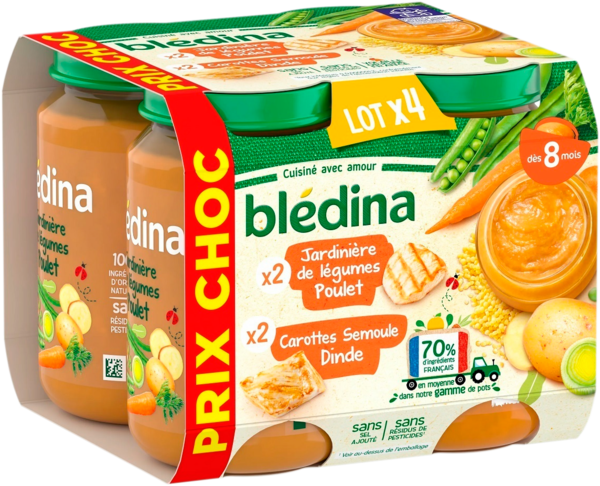 Pots Salés Légumes Poulet Carottes Dinde Blédina  