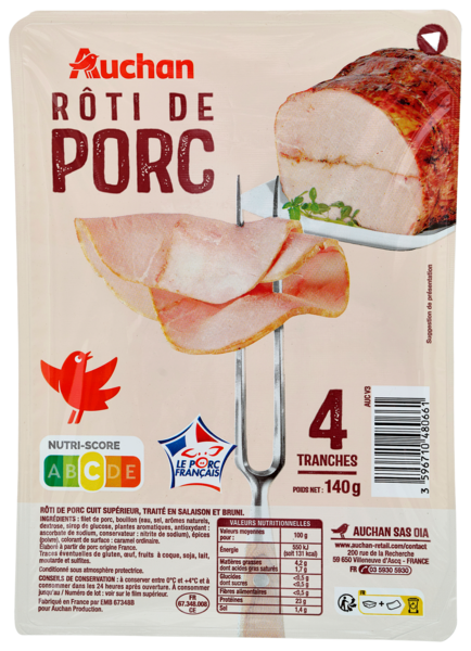 Rôti De Porc Supérieur Auchan