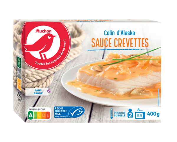 Colin D'alaska Sauce Crevettes Surgelé Auchan