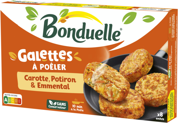 Galettes À Poêler Carotte, Potiron Et Emmental Surgelées Bonduelle