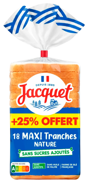 Pain De Mie Nature Sans Sucres Ajoutés Jacquet 