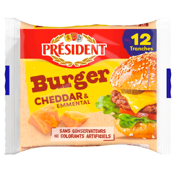 Tranches À Burger Cheddar Président