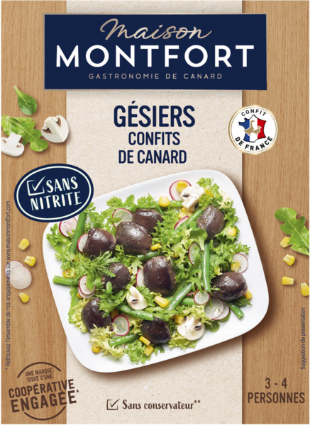 Gésiers De Canard Confits Maison Montfort