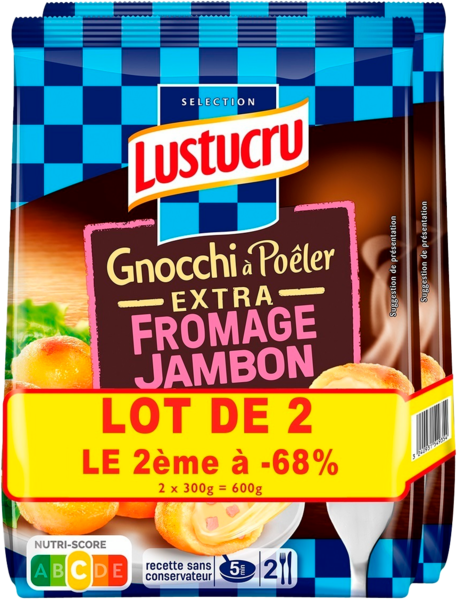 Gnocchi À Poêler Extra Jambon Fromage Lustucru