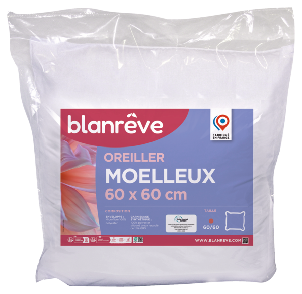 Oreiller Moelleux Blanrêve Auchan SOLDES : jusqu'à -70% !