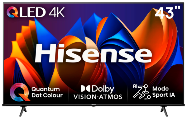 Tv Qled 43"/108 Cm Hisense 43E7Nq Auchan SOLDES : jusqu'à -70% !
