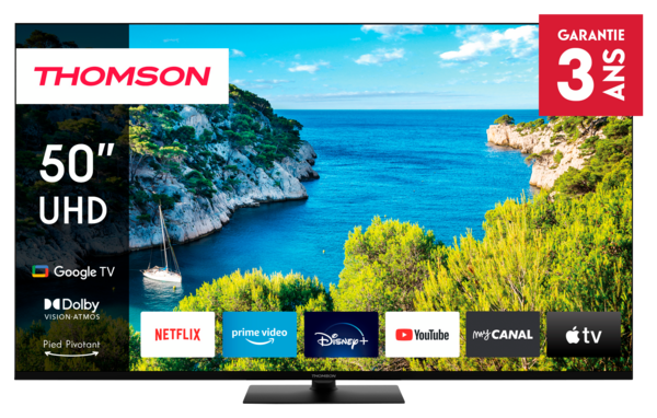 Tv Led 50" / 127 Cm Thomson 50Ug5C14 Auchan SOLDES : jusqu'à -70% !
