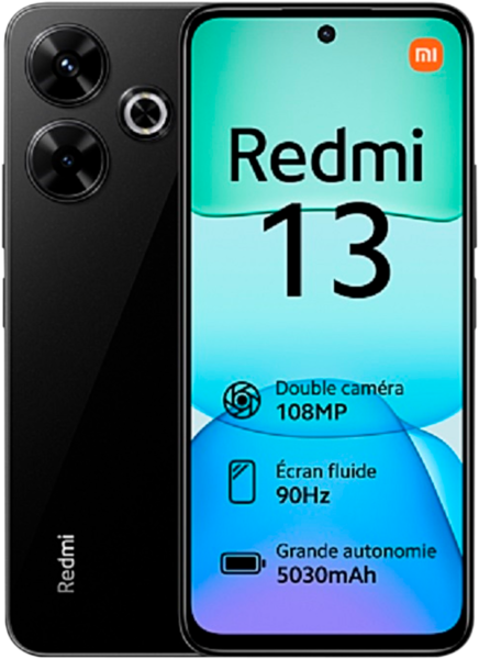Smartphone Xiaomi Redmi 13 4G 8/256Go Auchan SOLDES : jusqu'à -70% !